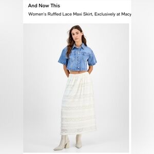 And Now This Women’s cream lace maxi